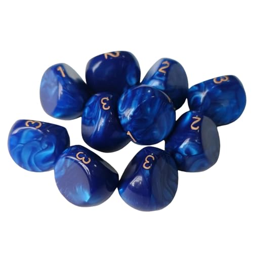 MagiDeal 10-teiliges Würfelset, Acryl-Rollenspiel-Partyzubehör, Barspielzeug, 3-seitige Würfel, 3-seitige Spielwürfel, für Kartenspiele, Blau MagiDeal 10-teiliges Würfelset, Acryl-Rollenspiel-Partyzubehör, Barspielzeug, 3-seitige Würfel, 3-seitige Spielwürfel, für Kartenspiele, Blau von MagiDeal