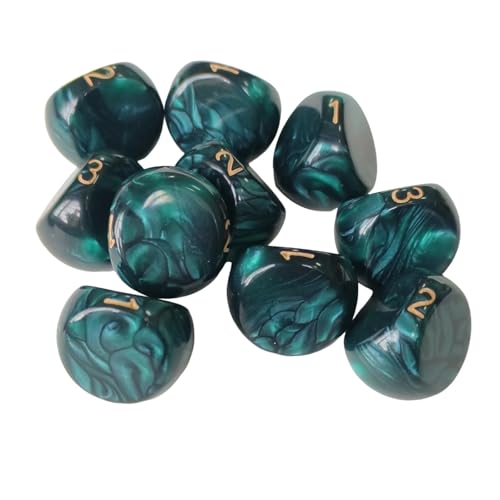 MagiDeal 10-teiliges Würfelset, Acryl-Rollenspiel-Partyzubehör, Barspielzeug, 3-seitige Würfel, 3-seitige Spielwürfel, für Kartenspiele, GrÜn MagiDeal 10-teiliges Würfelset, Acryl-Rollenspiel-Partyzubehör, Barspielzeug, 3-seitige Würfel, 3-seitige Spielwürfel, für Kartenspiele, GrÜn von MagiDeal