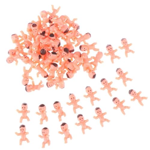 MagiDeal 100 Stück Mini-Babys, winzige Babyfiguren, Statuen, Eiswürfel-Spieldekorationen, Geschenk für den ganzen Monat, winzige Babys, von MagiDeal