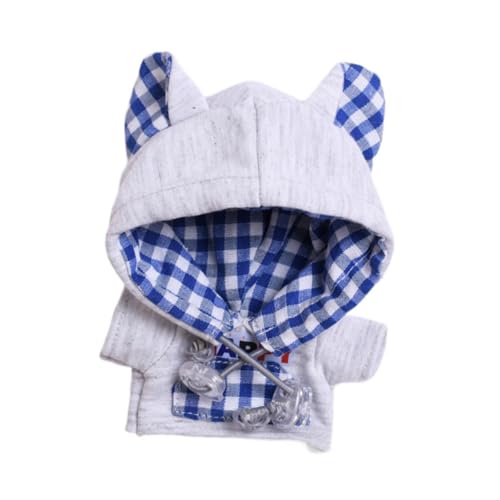 MagiDeal 15 cm Plüschpuppenkleidung Cartoon Kapuzenpullover Bequeme Kostüme Foto-Requisiten Kuscheltiere Zubehör für Kinder, Grau von MagiDeal