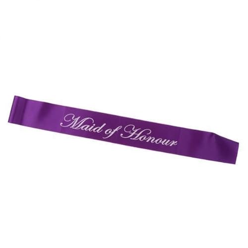 MagiDeal 2X 6 Farben Satin Schärpe Satinband Sash mit ''Bridesmaid'' Zeichen, Geeignet für Party Verlobung Und von MagiDeal