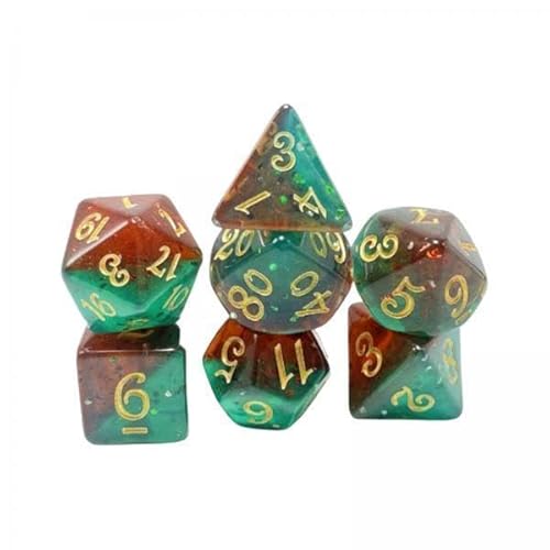 MagiDeal 2X 7 Stücke D4 D8 D10 D12 D20 Acryl Würfel Brettspiel, RPG Party Spielzeug, Mehrseitige Würfel Polyedrische Würfel Set von MagiDeal