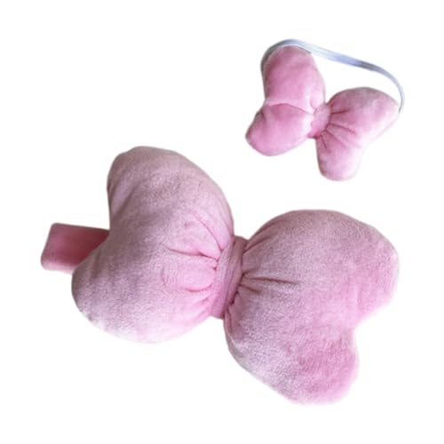 MagiDeal 2X Fashion Dolls Schleife Oberteil und Stirnband Handgemachtes Kleidungsaccessoire Miniatur-Kleidung Kostüm für 8-Zoll-Puppen Kindergeschenke, Rosa von MagiDeal