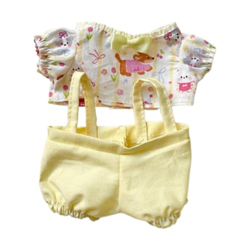 MagiDeal 2X Puppenoutfits Plüschpuppenkleidung Plüschpuppenzubehör DIY Stilvolle Bequeme süße Puppenkleidung Kostüm für 17 cm Puppe, Hose von MagiDeal