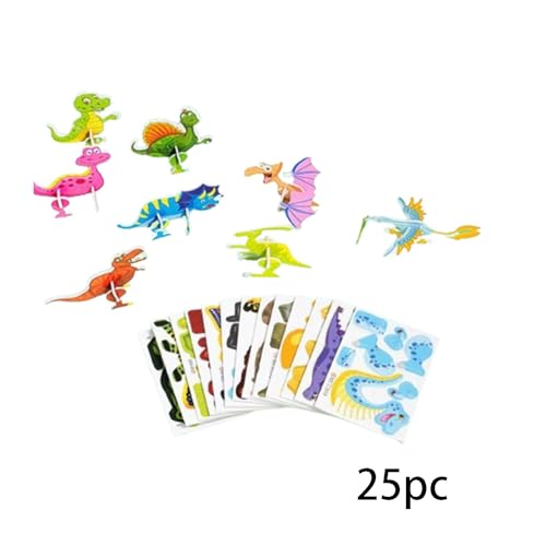 MagiDeal 3D-Cartoon-Puzzles, Kinderspielzeug, einzigartige Geschenke, motorische Fähigkeiten, Lernaktivitäten, handgefertigt für Jungen und Mädchen, Dinosaurier von MagiDeal