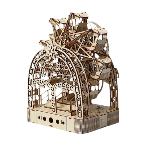 MagiDeal 3D -Holz -Puzzle Räder Modell Bildungshölzer mechanisches Puzzle mit LED für Ornamente Erwachsene Kinder Wohnkultur Hobby von MagiDeal