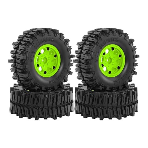 MagiDeal 4 Stücke RC Auto Räder Und Reifen RC Teile Teile RC Crawler Auto Reifen Ersetzen für 1/8 RC Crawler Auto Modell LKW DIY Modifiziert, Grün von MagiDeal