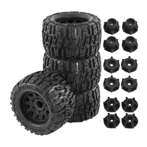 MagiDeal 4X RC-Reifen-Rad-Reifen-Set, guter Grip, 125 mm Durchmesser, Ersatzteile, Reifen fürfür 1:10 RC-Car-Fahrzeuge, Crawler-Modifikation, Schwarz von MagiDeal