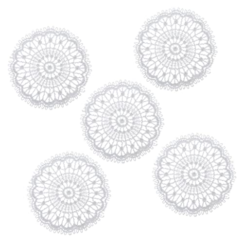 MagiDeal 5 Stück Mini Spitzendeckchen Tischsets Kleine Tischdecken für 1:12 Dollhouse Decor MagiDeal 5 Stück Mini Spitzendeckchen Tischsets Kleine Tischdecken für 1:12 Dollhouse Decor von MagiDeal