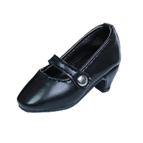 MagiDeal BJD Puppenschuhe BJD Puppenschuhe mit niedrigem Absatz, Retro-Freizeitschuhe mit quadratischer Spitze fürfür 1:4 Figurenkörper, Schwarz von MagiDeal