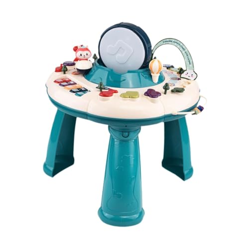 MagiDeal Baby-Aktivitätstisch, Montessori-Spielzeug, Vorschul-Lernspielzeug, Musik-Aktivitätscenter-Tisch für Babys, Jungen und Mädchen, BLAU von MagiDeal