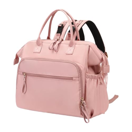 MagiDeal Baby Windelbeutel Windung Tasche, große Kapazität für Mama Mommy Totes Multi -Taschen -Rucksack für das Camping -Fitnessstudio für Heimeinkaufscamping, Rosa von MagiDeal