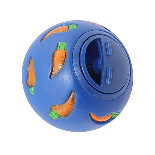 MagiDeal Bunny Treat Ball Pet Slow Feeder Bowl Puzzle Toys Dog Interactive Toy Entertainment Treat Dispensing für Hamster Puppy Accessories, Blau von MagiDeal