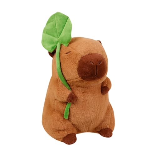 MagiDeal Capybara-Plüschtier, Capybara-Plüschtier mit Blättern, bequemes Capybara-Plüschtier für Erwachsene, Valentinstagsgeschenk, Jungen und Mädchen, 30CM von MagiDeal