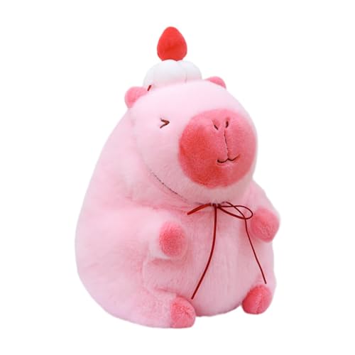 MagiDeal Capybara-Plüschtier, Capybara-Puppe, Ornament, süßes Capybara-Stofftier, Sofa-Ornamente für Kinder, Jungen, Mädchen, Teenager, Erwachsene, Baby, Oberteil mit Torte 40cm von MagiDeal