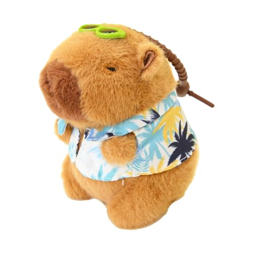 MagiDeal Capybara-Plüschtier, Capybara-Stofftier, Schlüsselanhänger, Taschenanhänger, realistische Capybara-Plüschpuppe, Stofftier für Kinder und Erwachsene, BLAU von MagiDeal