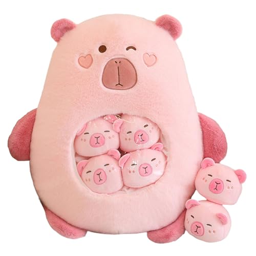 MagiDeal Capybara-Plüschtier, süßes Capybara-Plüschtier, Cartoon-Ornament, Plüsch-Capybara-Puppe, Capybara-Plüschtier für Kinder, ROSA von MagiDeal