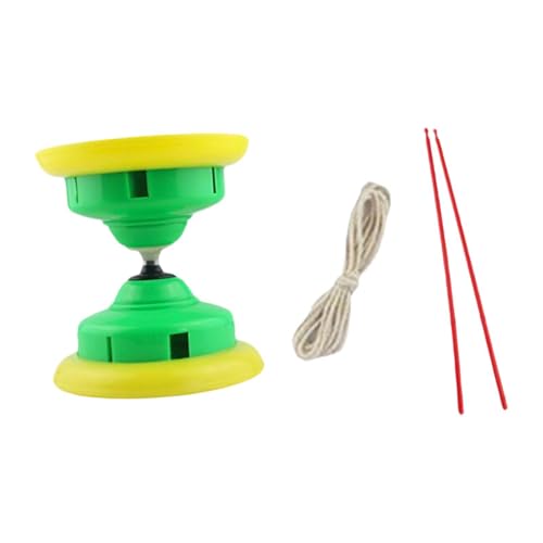 MagiDeal Chinesisches Diabolo-Set mit Stöcken, Flexibles, tragbares, interaktives chinesisches Jonglierspielzeug für den Park, Auftritte im Freien, GrÜn von MagiDeal