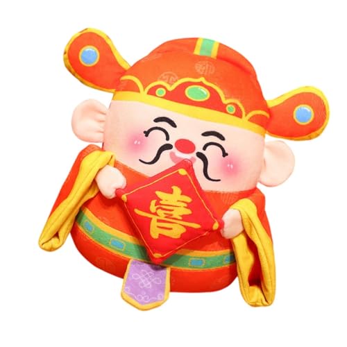 MagiDeal Chinesisches Plüschtier, traditionelle chinesische Plüschfiguren, kreatives Plüschtier, Plüschpuppe als Geschenk für Festivals und Partys, Glück von MagiDeal