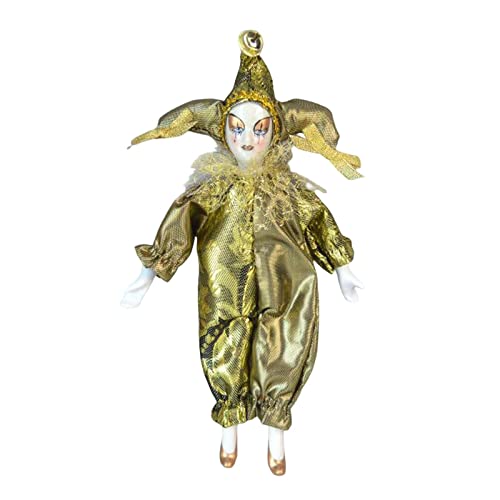 MagiDeal Clown Doll Angle Model Artware Geschenke Actionfigur Porzellan Triangel Puppe für Desktop Tisch, Gelb von MagiDeal