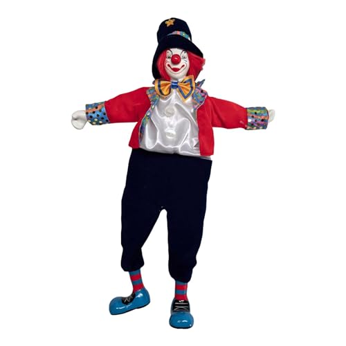 MagiDeal Clown-Puppen-Ornament, 43 cm, Schreibtisch-Ornament, Halloween-Ornament, Basteln, Sammler-Clown-Modell für Zimmer, Schlafzimmer, Party, Schreibtisch von MagiDeal