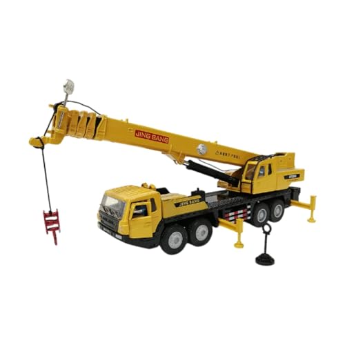 MagiDeal Crane Truck Construction Vehicle Toy Toy Diecast Model Spielzeug realistischer Simulationslochung Alloy Engineering Truck für Jungen Mädchen, Gelb von MagiDeal