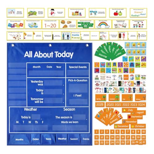 MagiDeal Diagrammzentrum für tägliche Aktivitäten im Klassenzimmer, Kreiszeit, Taschendiagramm, Lernressource für Jungen und Mädchen im von MagiDeal