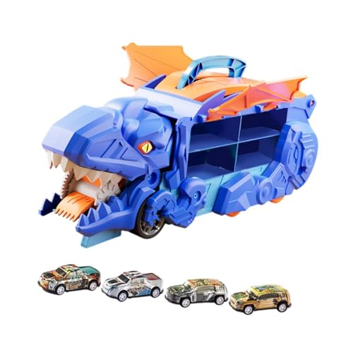 MagiDeal Dinosaurier-Schlupfwagen für Kinder, Dinosaurier-Autos, Fahrzeuge, Spielset, lustige Dinosaurier-Figur, Spielzeug für Kinder, Geschenk, Spielzeug für, mit 4 Autos von MagiDeal