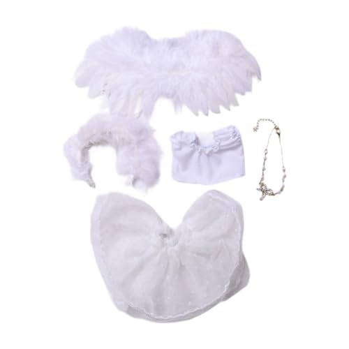 MagiDeal Dolls Angel Wing Lace Set, Kostümzubehör mit Halsketten-Outfits für 15-17 cm Boy Puppen Neujahr Geschenke, Geburtstagsgeschenke von MagiDeal