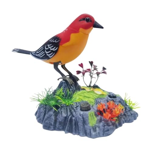 MagiDeal Elektrische Vögel Sound Control Realistic Move Interactive Sanging Chirping Birds Toy Office Home Dekoration für kreatives Geschenk von MagiDeal