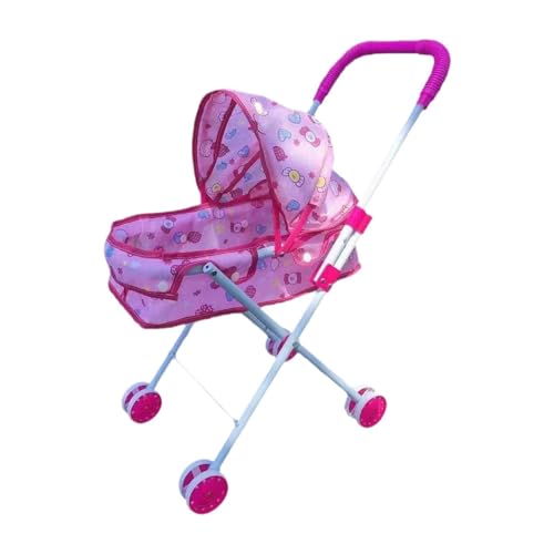 MagiDeal Falten Baby Puppe Kinderwagen Trolley Spielzeug Rolle Spielen Spiel Spielen Pretend Spiel Simulation Kinderwagen Spielzeug Mini Kinderwagen für von MagiDeal