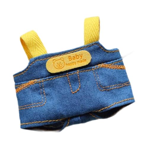 MagiDeal Gefüllte Puppe mit weitem Bein und Hosenträger-Outfit, Kleidung, Mode, DIY, zum Selbermachen, Puppen-Overall, Strampler für 15 cm Puppen, Baby von MagiDeal