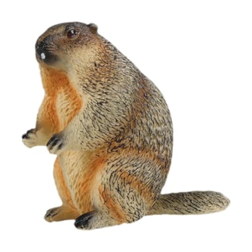 MagiDeal Groundhog Model Figur Marmots Skulptur Mini Realistic Home Decor Wildlife Figur Tiermodell für Partybevorzugungen Jungen Mädchen, Stehen von MagiDeal