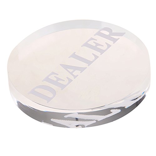 MagiDeal Hochwertig Acryl Transparent Poker Dealer Button von MagiDeal