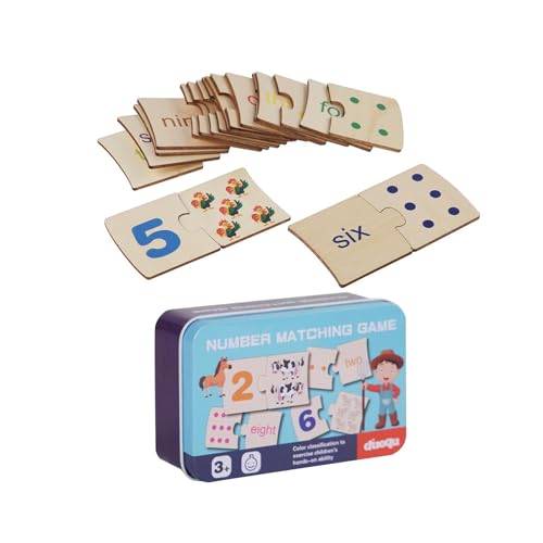 MagiDeal Holz-Zahlenpuzzle, Mathematik-Spielzeug für Vorschulkinder, Zahlenerkennung, Zählspielzeug, Mathematikspiel für Jungen und Mädchen im Vorschulalter, von MagiDeal