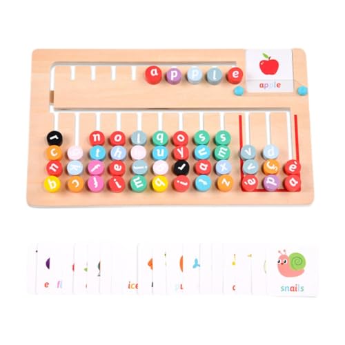 MagiDeal Holzbuchstaben-Zuordnungstafel, Lernspielzeug, Geschenke, tragbares Montessori-Spielzeug, Alphabet-Zuordnungskarten für die Schule, Zuhause, Baby von MagiDeal