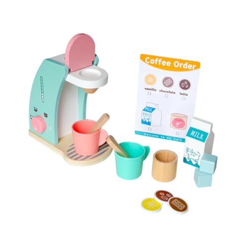 MagiDeal Holzkaffeemaschine Spielzeug Spielen Küchenzubehör Playset Interactive Play House Game für Kleinkinder Kinder Jungen Mädchen Kinder Kinder von MagiDeal