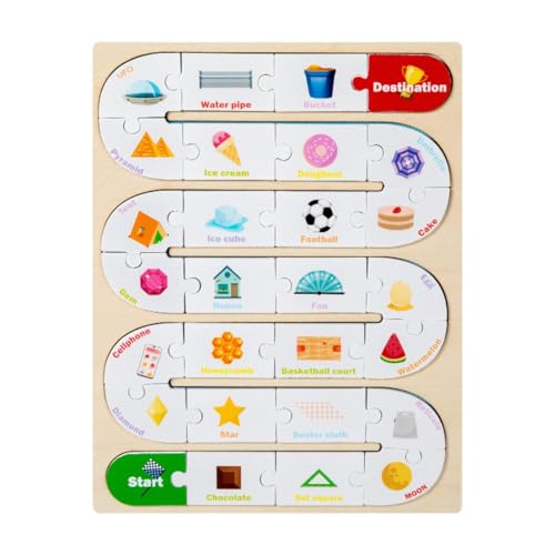 MagiDeal Holzpuzzle Alphabet Puzzle Holz Lernpuzzle Kinder Lernen Lernspielzeug für Kinder Jungen Mädchen, Sport von MagiDeal