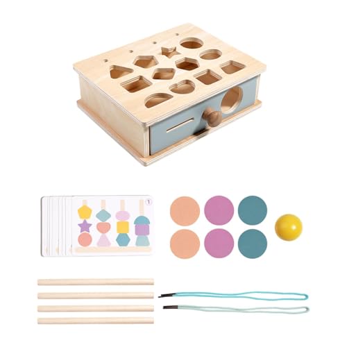 MagiDeal Holzstapel -Sequenzierung Spielzeug Set Perlen Toy Early Educational Matching Form Stacker Vorschule Lernen für Kinder von MagiDeal