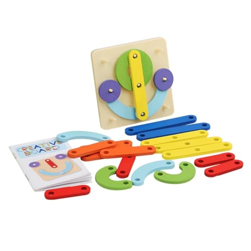 MagiDeal Holzstapelbuchstaben Zahlen Rätsel, Vorschule Lernen Fine Motor Skills Pegboard Activity Board für Kinder Jungen Mädchen von MagiDeal