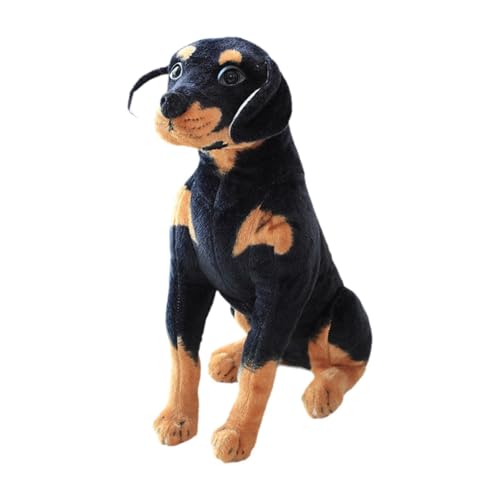 MagiDeal Hund Simulation Spielzeug Plüsch Spielzeug Bequeme Ornamente Sammlung Realistische Stofftier für Weihnachten Kinder Erwachsene Dekor Geschenk, 30cmx23cm von MagiDeal