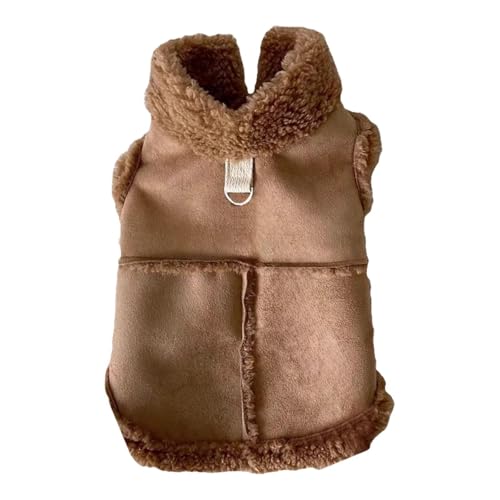 MagiDeal Hunde-Winterweste, Hundejacke mit D-Ringen, Kostüm für mittelgroße kleine Hunde, Warmer Wintermantel, Haustier-Outdoor-Jacke für Reisen, Outdoor, Braun, M von MagiDeal