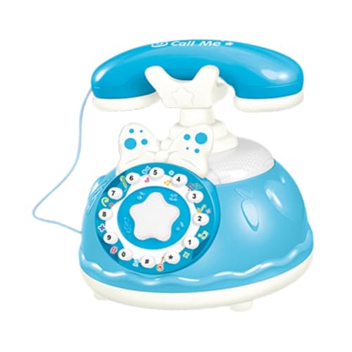 MagiDeal Interaktives Babytelefon, Rollenspiel-Telefonspielzeug, Rollenspiel-Telefonspielzeug, Geschenk, Babytelefonspielzeug, Prinzessinnentelefon für Jungen, Blau von MagiDeal