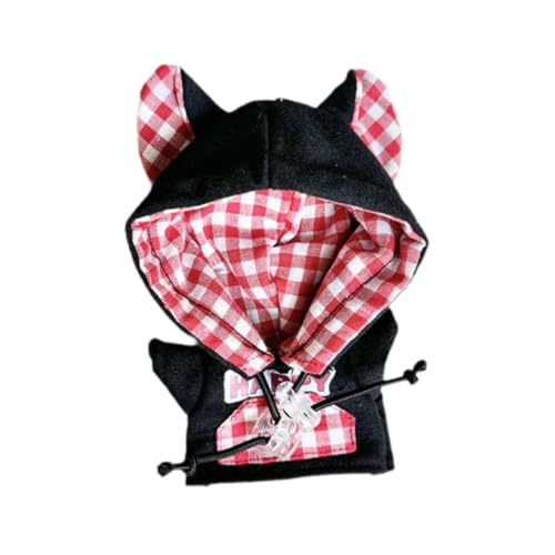 MagiDeal Kapuzenpullover für Mädchenpuppen, bequemes, abnehmbares Plüsch-Puppenzubehör, Outfits für Kinder, Kapuzenpullover für Puppen, Kostüme für 15 cm große, Schwarz von MagiDeal