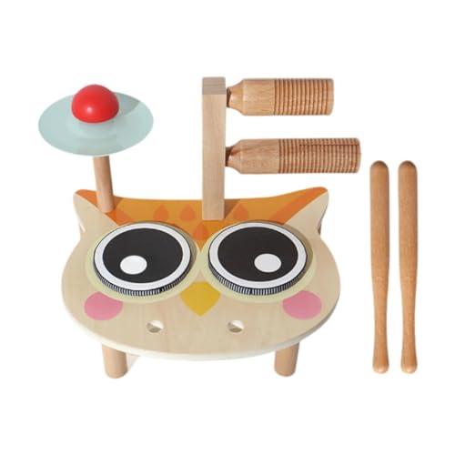 MagiDeal Kids Music Drum Toy Hölzer Musikinstrument Sensorisches Spielzeug Percussion Spielzeug Frühschulbildung seit älter als 12 Monate Jahre Partys , Eule von MagiDeal