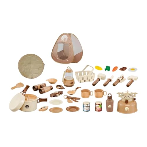 MagiDeal Kinder-Camping-Set, pädagogisches Spielzeug für EIN Lagerfeuer im Freien, Abenteueraktivität mit Spielzelt für Kinder, Geschenk für Jungen und Mädchen, 35 Stück von MagiDeal