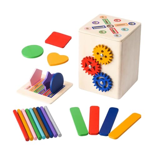 MagiDeal Kinder Sorting Box Holzklassifizierungsbox Spielzeug Farben Sortieren Spielzeug hölzerne Farben Matching Early Education für 2-5 Jahre alt von MagiDeal