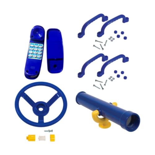 MagiDeal Kinderspielgeräte, Outdoor-Spielset, Piraten-Teleskop, Kindergeschenke, Schaukel-Set, Zubehör, Piratenschiff-Teile für den Hinterhof, Blau von MagiDeal