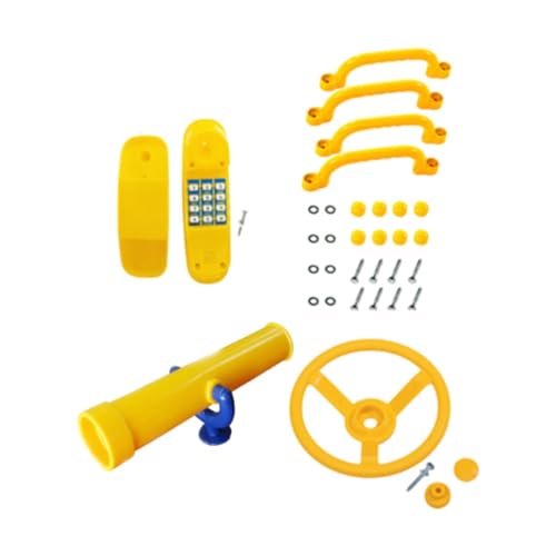 MagiDeal Kinderspielgeräte, Outdoor-Spielset, Piraten-Teleskop, Kindergeschenke, Schaukel-Set, Zubehör, Piratenschiff-Teile für den Hinterhof, Gelb von MagiDeal