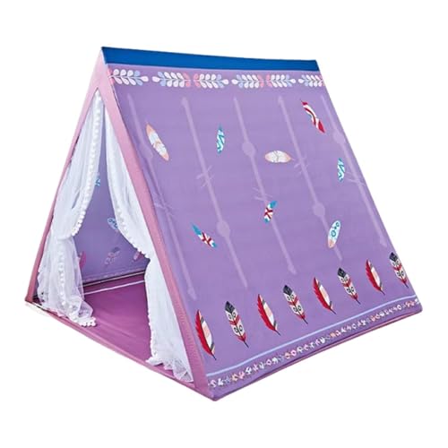 MagiDeal Kinderspielzelt, indisches Spielhaus, Kinderspielhaus, tragbares Indoor-Spielhaus, Tipi für Jungen, Mädchen, Kleinkinder, Hinterhof, Lila von MagiDeal